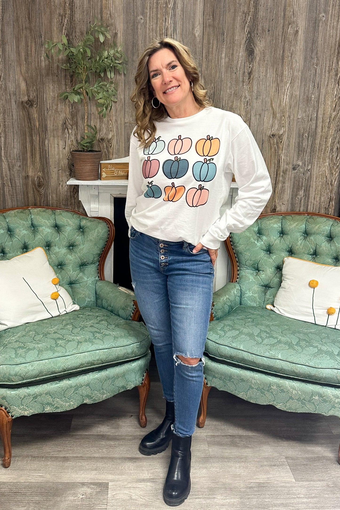 Pumpkin Patch Long Sleeve Graphic Tee