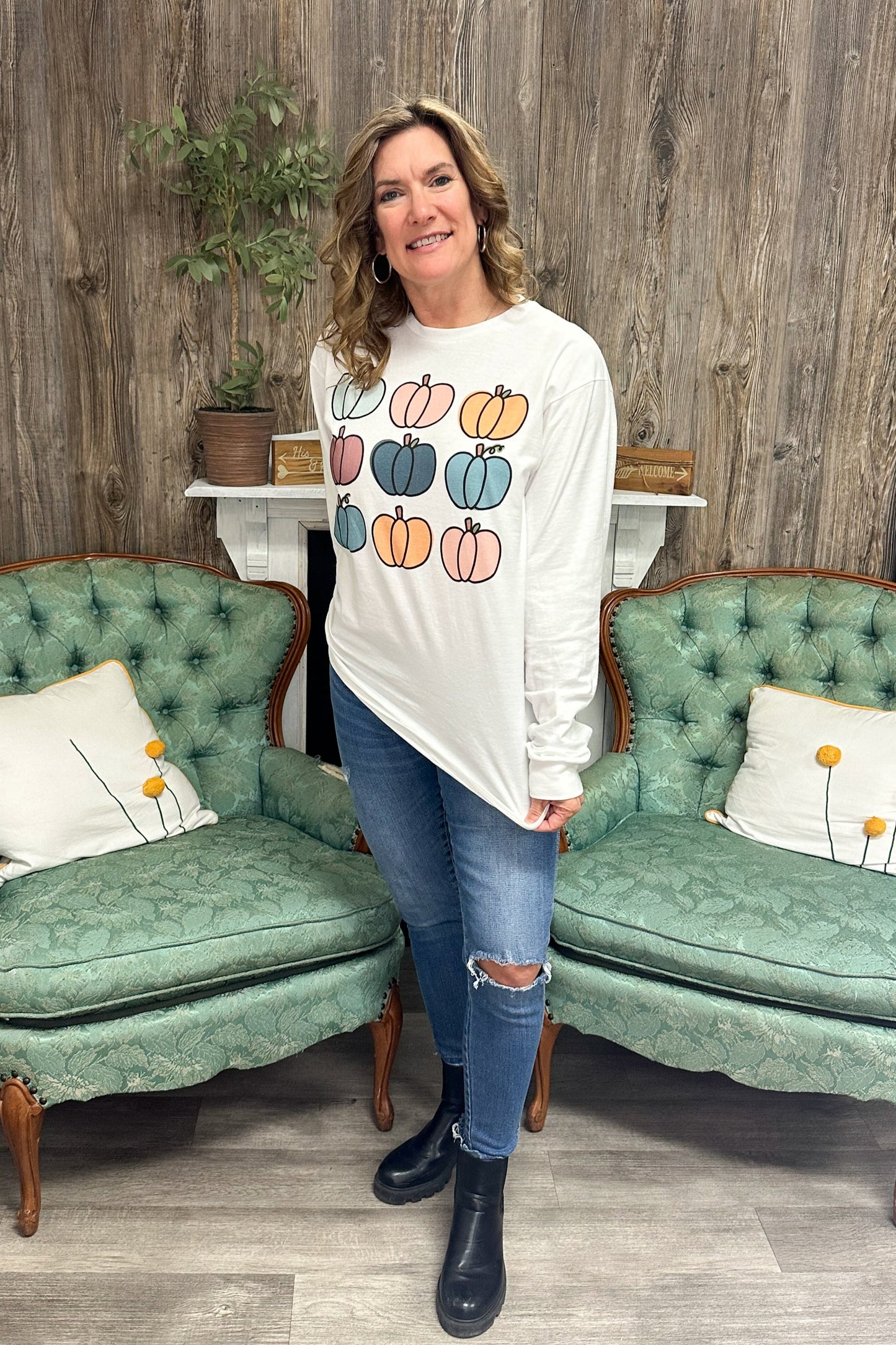 Pumpkin Patch Long Sleeve Graphic Tee