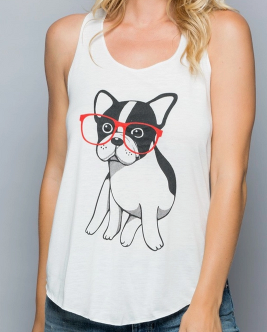 How Cute am I Dog with Glasses Tank Top