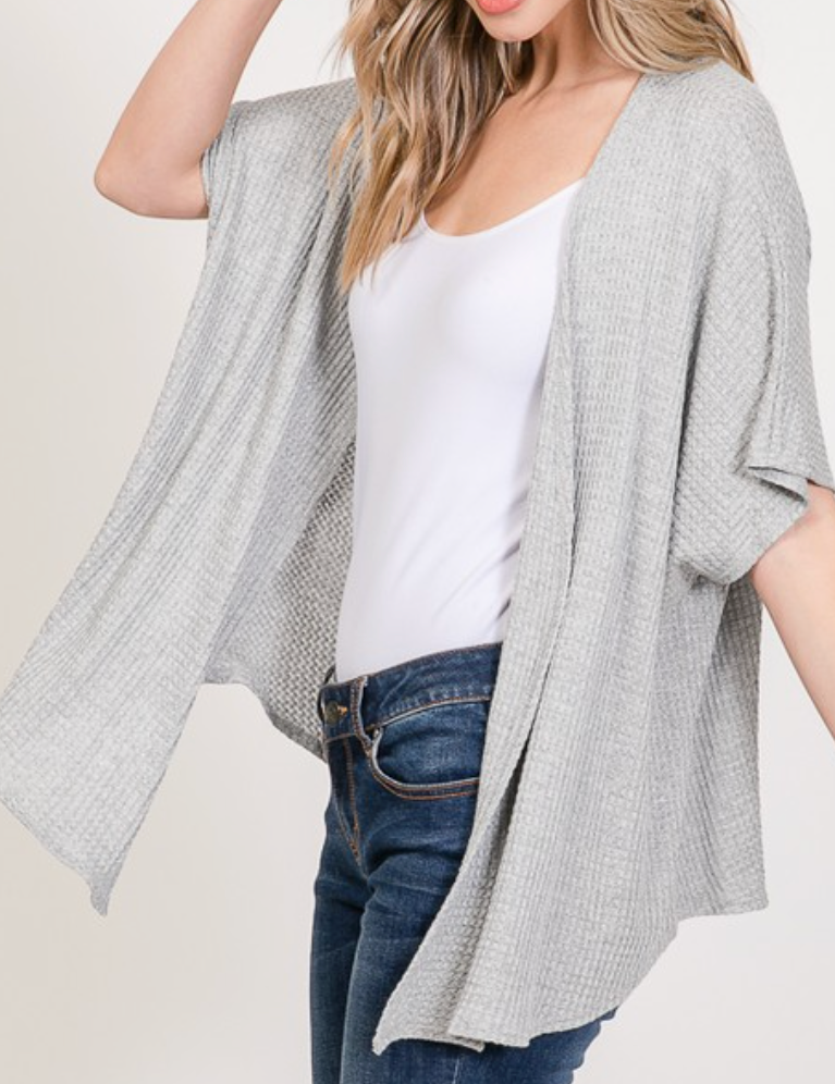 Cruisin Around Open Front Short Sleeve Cardigan